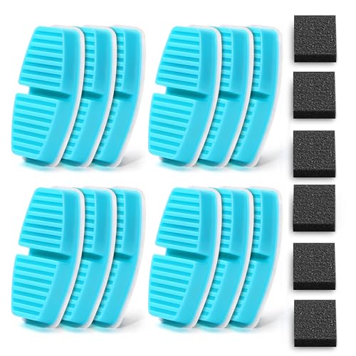 GIOTOHUN Cat Water Fountain Filters : 12 Carbon Filters + 12 Foam Filters - Pet Water Fountain Filters for Removing Impurities and Purifying Water - Filters Replacement for B1 Battery Cat Fountain