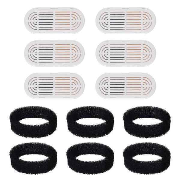PWEZON Cat Water Fountain Filters 6 Pack Cat Water Fountain Filters 108oz/3.2L Pet Water Fountain for Cats/Dogs Inside