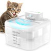 Battery Operated Cat Water Fountain68Oz/2L Wireless Pet Water Fountain with Motion SensorAutomatic Cat Water Fountain CordlessQuiet PumpBPA-FreeWhite