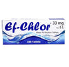 Ef-Chlor Water Purification Tablets/Drops 33 mg - Pack of 100 Tablets - Potable Drinking Water Treatment Ideal for Emergencies Survival Travel and Camping Purifies 2.64 Gallons in 1 Tablet