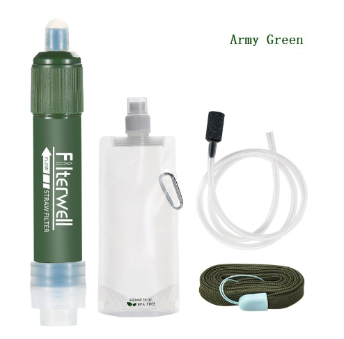 Pacoone Mini Camping Water Filter for Survival (One Set)